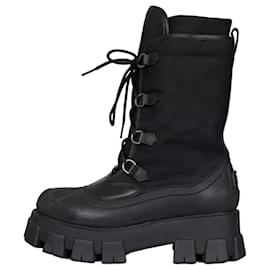 Schwarze Schnürstiefel von Prada Größe 39,5 Gebraucht