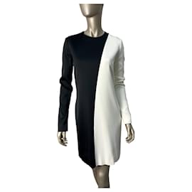 Abito Mini Nero Bianco Raffinato Celine Taglia 40 Usato - Céline