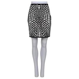 Falda de cuero perforada en negro y blanco Tom Ford - IT40/S De segunda mano