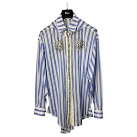 Francesco Scognamiglio Striped Crystal Embellishment Shirt Sz.38 - Autre Marque