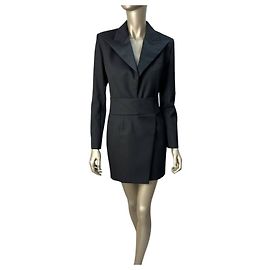 Schwarzer Blazer mit Kristallverzierungen Alexandre Vauthier Bress Größe 40 gebraucht