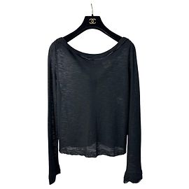 Chanel 2011 Black Viscone Top Sz.36 Pre-owned