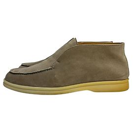 Mocassini in suede beige scuro Loro Piana Taglia 38 Usati