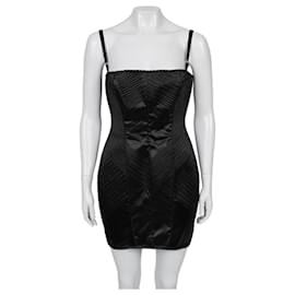 Robe ajustée en acétate noir Dolce & Gabbana Taille 46 d'occasion