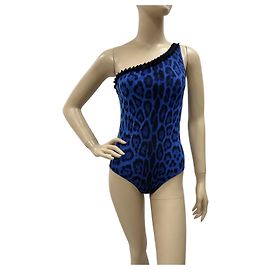 Bañador de un hombro con estampado animal de Roberto Cavalli M/L de segunda mano