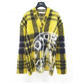 Christian Dior 2022 Karomuster Mohair-Pullover - Größe 36 - Gebraucht