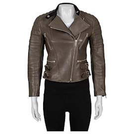 Celine braune gesteppte Lederjacke - Größe FR38 (US M) Gebraucht - Céline