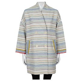 Autre Marque Manteau à double boutonnage rayé Max Mara Weekend - Taille S d'occasion