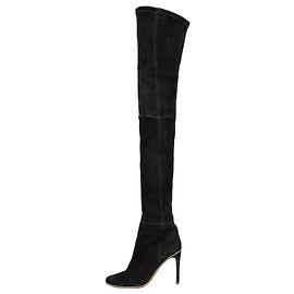 Botas de ante azul Balmain sobre la rodilla Talla 38,5 Usadas