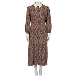 Abito aderente con stampa paisley Celine Taglia 42/XL Usato - Céline