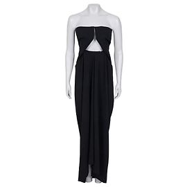 Vestido elegante negro de lana con hombros descubiertos Rick Owens US6/M de segunda mano