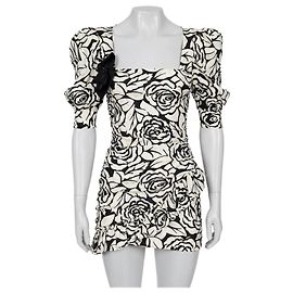 Alessandra Rich Seidenblumen-Minikleid - IT38 / XS Gebraucht