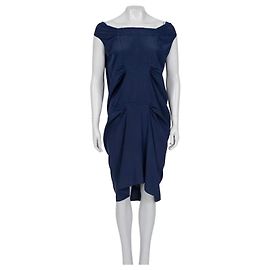 Saint Laurent Blaues Gerade Lockeres Kleid - XL Gebraucht