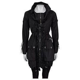 Abrigo trench negro Burberry elegante - Talla XS (IT38) De segunda mano