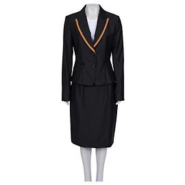 Completo in lana nera a righe di Christian Dior Taglia FR44 / XXL
Usato
