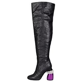 Dries Van Noten Botas de piel de cordero sobre la rodilla - UE 38 Segunda mano