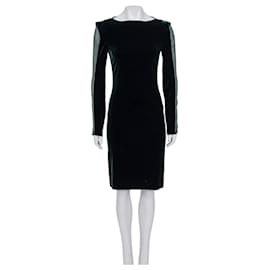 Vestido de terciopelo con inserciones transparentes Jean Paul Gaultier - Talla M Usado