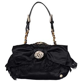 Pochette en textile noir avec cristaux Dolce & Gabbana d'occasion