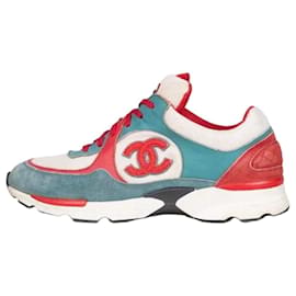 Sneakers Chanel multicolore con logo CC taglia 35 usate