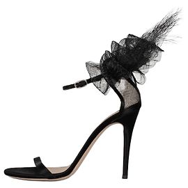 Sandali Stiletto in Velluto Nero con Fiocco Valentino Taglia 39 usati