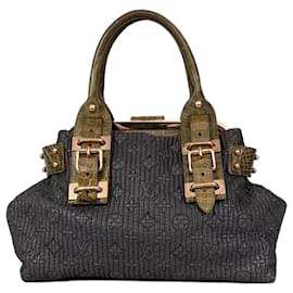 Borsa a spalla Louis Vuitton Rare Motard Biker in pelle di agnello con stampa coccodrillo usata