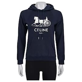 Sudadera de algodón y cachemira azul Celine - Talla XS De segunda mano - Céline