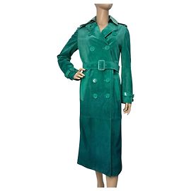 Abrigo trench de ante degradado Burberry Prorsum Talla 42 Usado