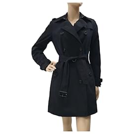 Abrigo trench negro de doble botonadura Burberry - Talla 40 Usado