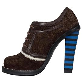 Balenciaga braune Wildleder-Stiefeletten mit Streifen Größe 35 gebraucht