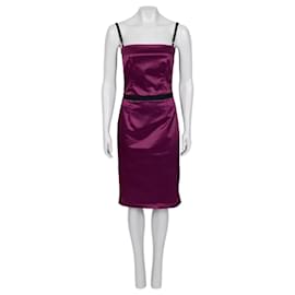 Lila Satin ärmelloses Kleid Dolce & Gabbana Größe 40fr/L gebraucht