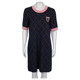 Abito in maglia in misto cashmere e lana Chanel Parigi-Edimburgo Taglia 44 Usato