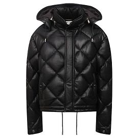 Giacca in pelle di agnello con cappuccio Saint Laurent Taglia 40 usata
