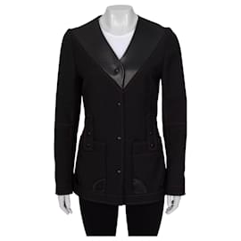 Schwarze Lederjacke von Louis Vuitton Größe S Gebraucht