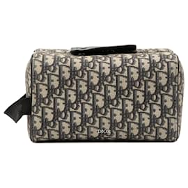 Beauty case in tela Dior Blue Oblique Canvas Lingot