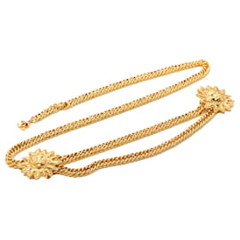 Chanel Gold CC vergoldeter Doppel-Sonnenkette Gürtel