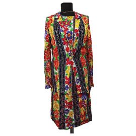 Gianni Versace Vielseitiges Couture-Set mit floralem Druck aus Jacke und Kleid