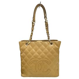 Chanel PST Kettentasche aus beigem Leder