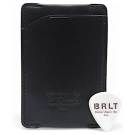 NUOVO PORTA CARTE BERLUTI BRLT IN PELLE NERA + PLETTRI PER CHITARRA - Berluti
