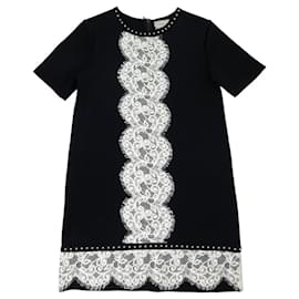 VESTIDO LANVIN DE MANGAS CORTAS ENCAGE RWDR20592551P16 M 40 NEGRO - Lanvin