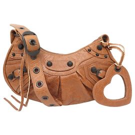 NUOVA BORSA A MANO BALENCIAGA CAGOLE XS 671309 PELLE CAMMELLO