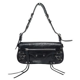 NUOVO BORSO A MANO BALENCIAGA 562481 LE CAGOLE SLING PM PELLE NERA BORSA POUCH