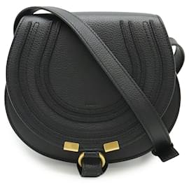 Kleine Satteltasche aus schwarzem Leder Chloe Marcie - Chloé