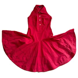 Louis Vuitton Kleid Rot Baumwolle