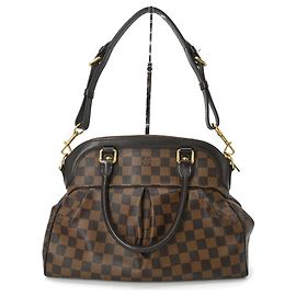 Louis Vuitton Trevi PM Ebene Damier Braune Schultertasche