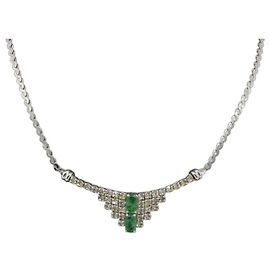 Collana Christian Dior metallo Argento Auth bs34222A