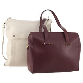 Borsa a Spalla BALLY Cartier in Pelle 2 Set Bordeaux Bianco Auth bs34145