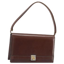 Borsa a Spalla Christian Dior in Pelle Marrone Oro Auth mr2273