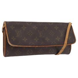 LOUIS VUITTON Monogram Pochette Twin GM Borsa a Spalla M51852 LV Auth ka3602