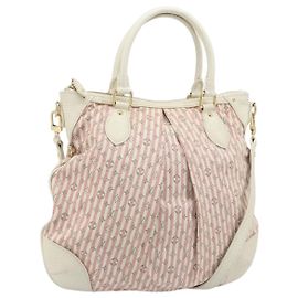 LOUIS VUITTON Mini Lin Croisette Marina PM Borsa Rosa Bianca M95495 LV Auth ARZ743V