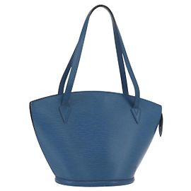 LOUIS VUITTON Borsa a Spalla Epi Saint Jacques Blu M52275 LV Auth BAZ408